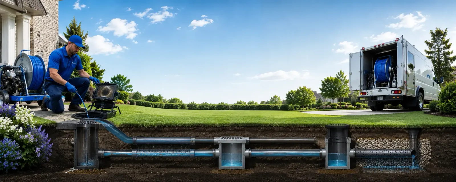 Outdoor drain cleaning information for Shermans Dale, PA